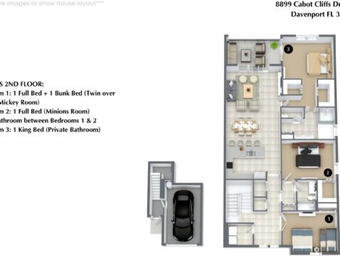3 Bedrooms/ 2 Bathrooms/ Champions Gate (DR 8899)